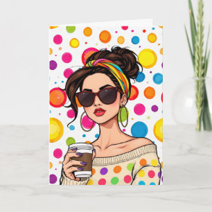 Wir wünschen Ihnen einen Funkelnd Tag! Frauen mit  Karte