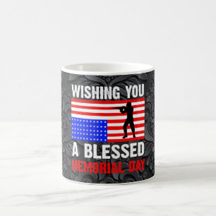 Wir wünschen Ihnen einen gesegneten Memorial Day Kaffeetasse