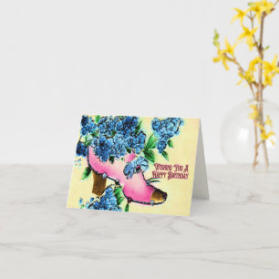 Wir wünschen Ihnen einen guten Geburtstag Vintag V Karte