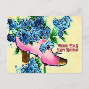 Wir wünschen Ihnen einen guten Geburtstag Vintag V Postkarte