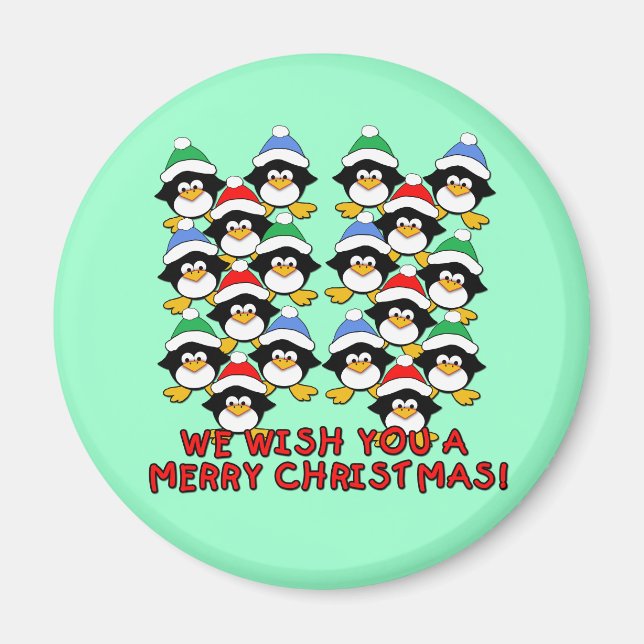 WIR WÜNSCHEN IHNEN EINEN KLEINEN CHRISTMAS PENGUIN MAGNET (Vorne)