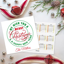 Wir wünschen Ihnen einen schönen Weihnachtskalende Feiertagskarte