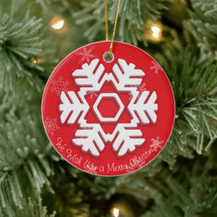 Wir wünschen Ihnen frohe Weihnachten! Alles Gute z Keramik Ornament