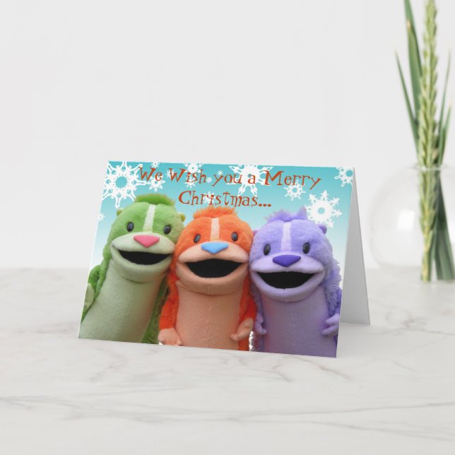 Wir wünschen Ihnen frohe Weihnachten... Feiertagskarte (Vorderseite)