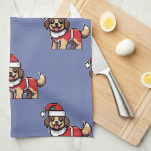 Wir wünschen Ihnen frohe Weihnachten mit niedliche Geschirrtuch
