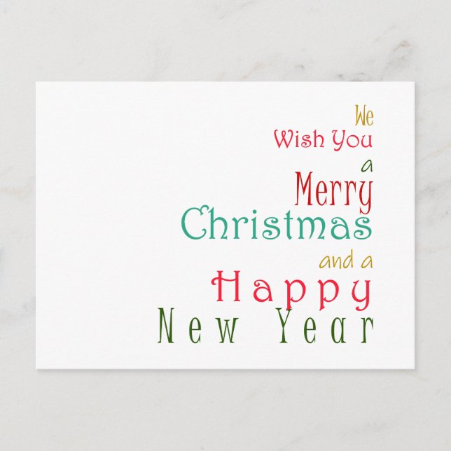 Wir wünschen Ihnen frohe Weihnachten und ein glück (Vorderseite)