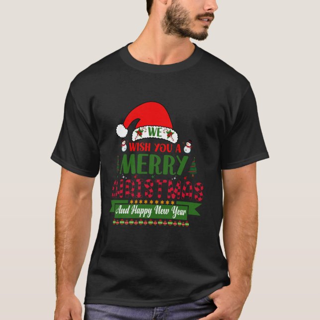 wir wünschen Ihnen frohe Weihnachten und ein glück T-Shirt (Vorderseite)