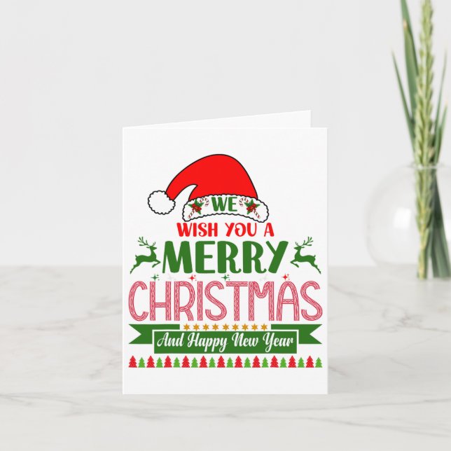 Wir wünschen Ihnen frohe Weihnachten und viel Glüc Karte (Vorderseite)