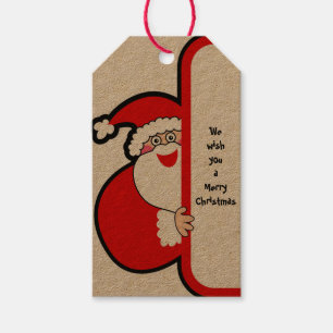 Wir wünschen Ihnen frohe Weihnachten, Weihnachtsma Geschenkanhänger