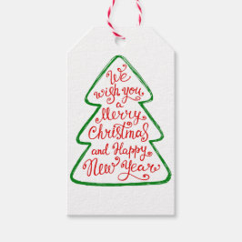 Wir wünschen Ihnen frohe Weihnachtsbaumgrüße Geschenkanhänger