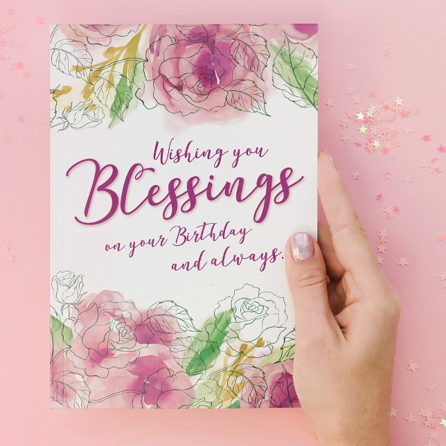 Wir wünschen Ihnen Segnungen an Ihrem Geburtstag u (Von Creator hochgeladen)