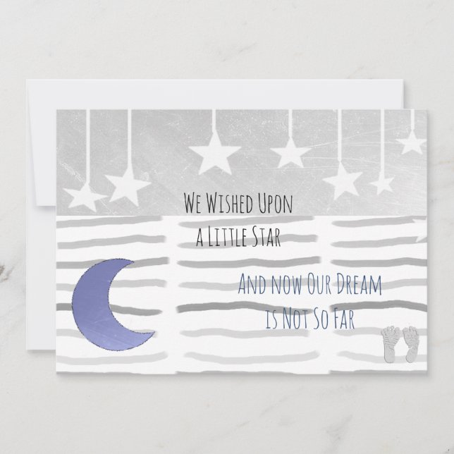 Wir wünschten uns eine Babydusche des Star Boy Einladung (Vorderseite)