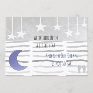 Wir wünschten uns eine Star Boy's Baby Dusche Einladung