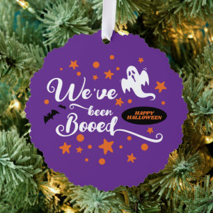 Wir wurden ausgebuht Halloween-Hängedeko Ornament Karte