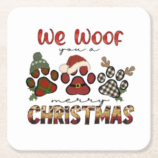 Wir würden dir frohe Weihnachten schenken Rechteckiger Pappuntersetzer