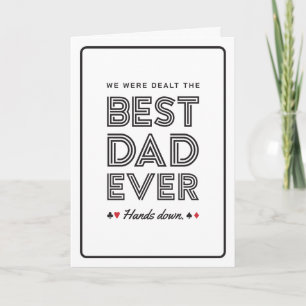 Wir wurden mit der besten Dad-Karte ever begrüßt Karte