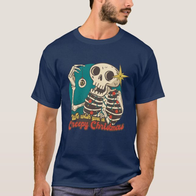 Wir wüssten, was ihr euch wünscht Weihnachts Skele T-Shirt (Vorderseite)