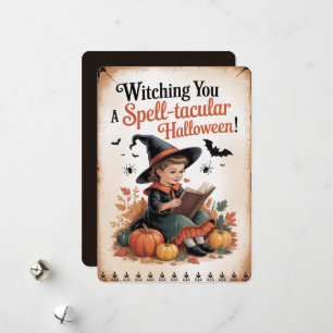 "Wir zaubern Ihnen ein spell-tastisches Halloween! Feiertagskarte