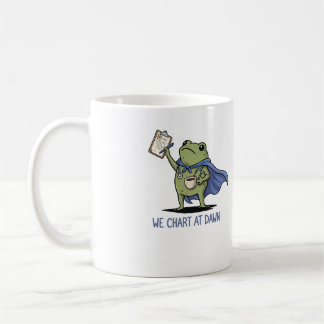 Wir zeichnen bei Morgengrauen Frosch Krankenschwes Kaffeetasse