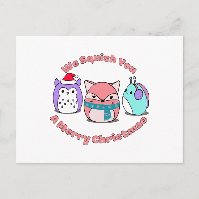 Wir zerquetschen dir frohe Weihnachten Postkarte (Vorderseite)