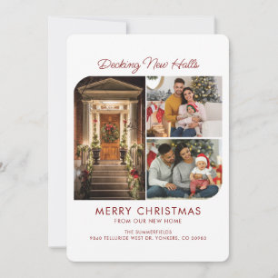 Wir ziehen um und schmücken neue Hallen Weihnachte Feiertagskarte