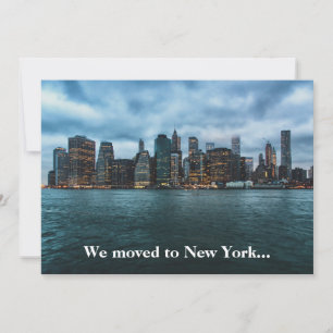 Wir zogen nach New York City Skyline Foto Moving Ankündigung