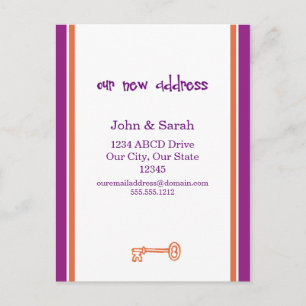 Wir zogen um! ankündigungspostkarte