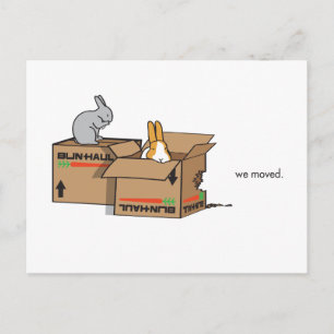 WIR ZOGEN UM ANKÜNDIGUNGSPOSTKARTE