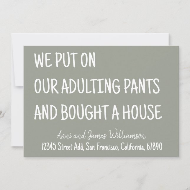 Wir zogen unsere erwachsenen Ameisen an und kaufte Ankündigung (Vorderseite)