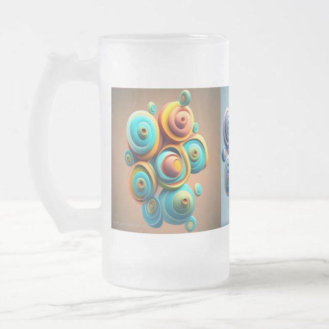 Wirbel auf dem Becher Mattglas Bierglas (Links)