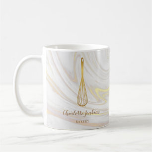 Wirbel aus Gold Whisk Caterer Patisserie Marmor Kaffeetasse