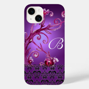 WIRBEL, BERRIES DAMASK MONOGRAM, rosa, lila Case-Mate iPhone 14 Hülle