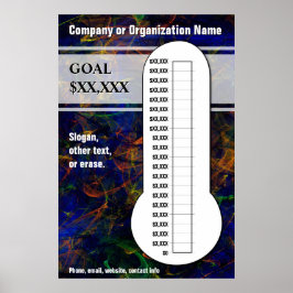 Wirbel-Blauthermometer Poster