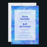 Wirbel Blue Custom Bar Bat Mitzvah Einladung<br><div class="desc">Perfekte Karte, um eine Fledermausmitzvah, Bar mitzvah oder andere jüdische Feier anzukündigen! Handgemachte Kunst für Sie. Vollständig anpassbar! Klicken Sie auf "Personalisieren" oben, um den Text zu bearbeiten. Klicken Sie auf "Bearbeiten mit dem Design-Tool", um die Schriftart, Farben und Platzierungen anzupassen und das Design auf der Rückseite zu löschen, wenn...</div>