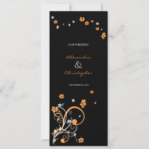 Wirbel & Blume Elegante Hochzeitsankündigung Einladung