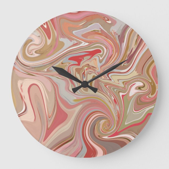 Wirbel der Koralle Große Wanduhr (Vorderseite)