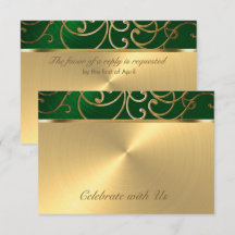 Wirbel der Quinceanera Emerald Green und Gold Fili