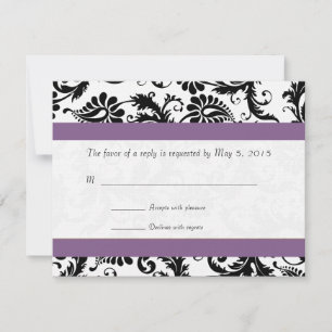 Wirbel der Traubenentleerung Black Damask RSVP Karte