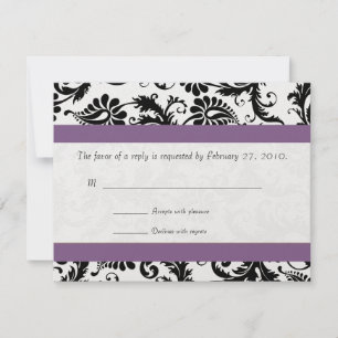 Wirbel der Traubenentleerung Black Damask RSVP Karte