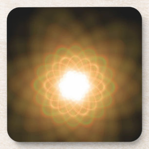 Wirbel des Gelblichts auf Schwarz Untersetzer