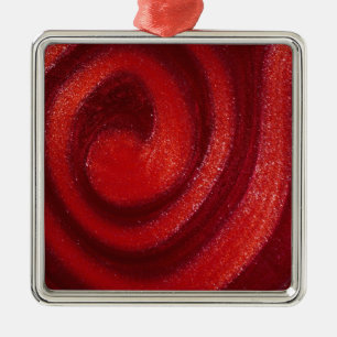 Wirbel des Nagellacks Silbernes Ornament