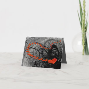 Wirbel des Schwarzen Herzens Feiertagskarte