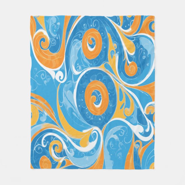 Wirbel Design Fleecedecke (Vorderseite)