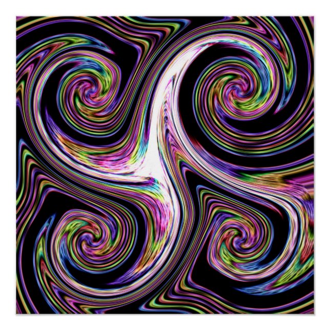 Wirbel, die Zoom-Poster leuchten Poster (Vorderseite)