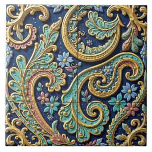 Wirbel eines Paisley-Traums Fliese