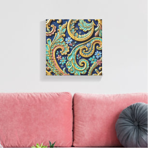Wirbel eines Paisley-Traums Leinwanddruck