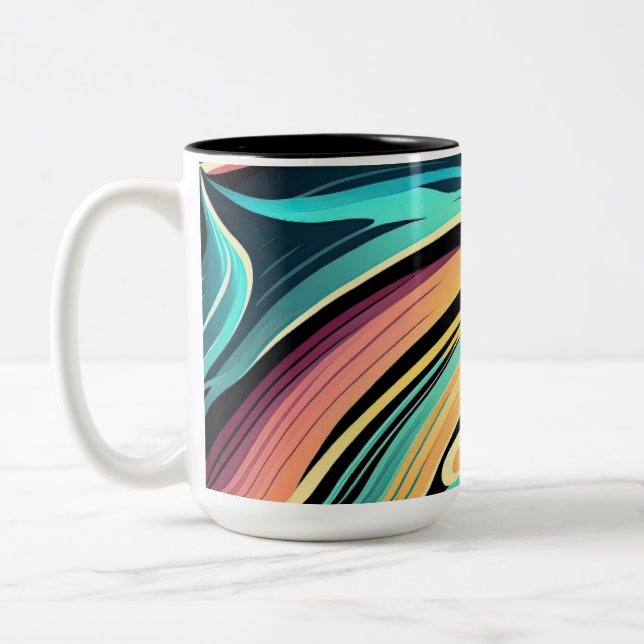 Wirbel Farbige Abstrakte Tasse (Links)