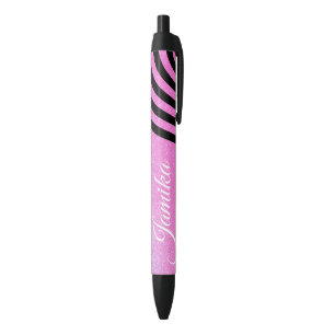 Wirbel-Faux-Glitter-Ombre-Name-Schwarztinte-Stift Kugelschreiber