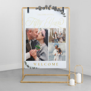 Wirbel & Fotos 50. Hochzeitstag Willkommen Foliendrucke