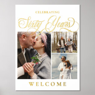Wirbel & Fotos 60. Hochzeitstag Willkommen Foliendrucke